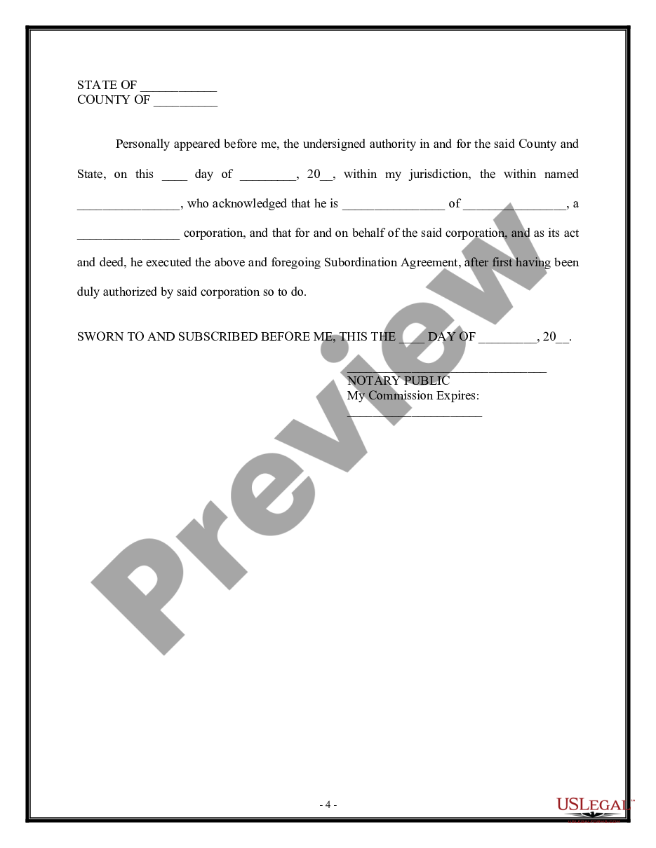 page 3 Subordination Agreement - Lien preview