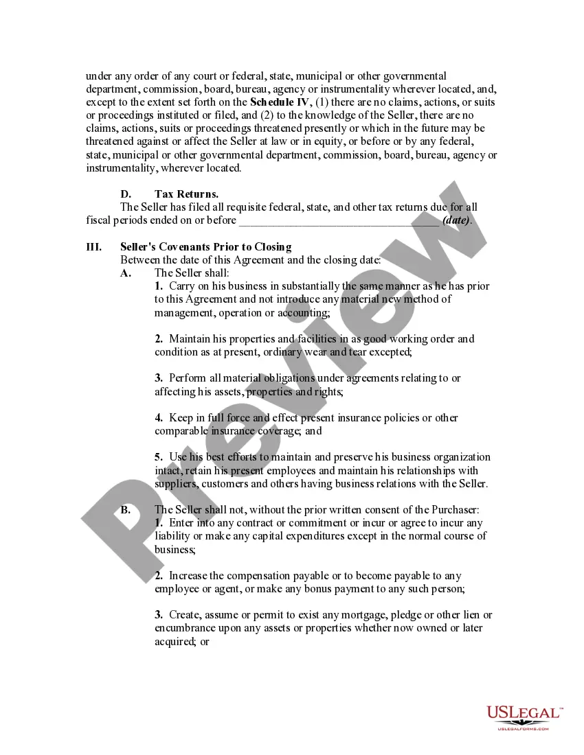 Get Agreement for Sale of Business by Sole Proprietorship with Seller to Finance Part of Purchase Price Preview Agreement for Sale of Business by Sole Proprietorship with Seller to Finance Part of Purchase Price