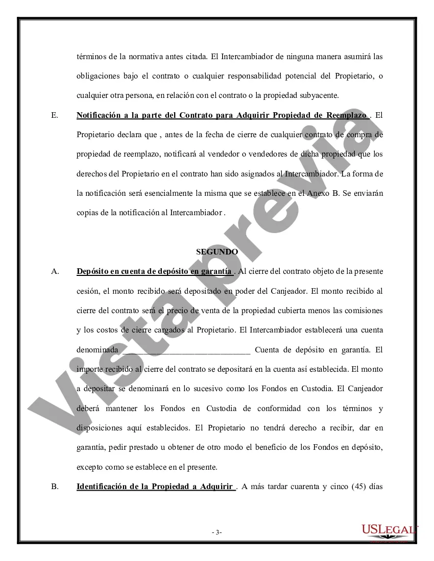 Preview Acuerdo de Intercambio Libre de Impuestos Sección 1031