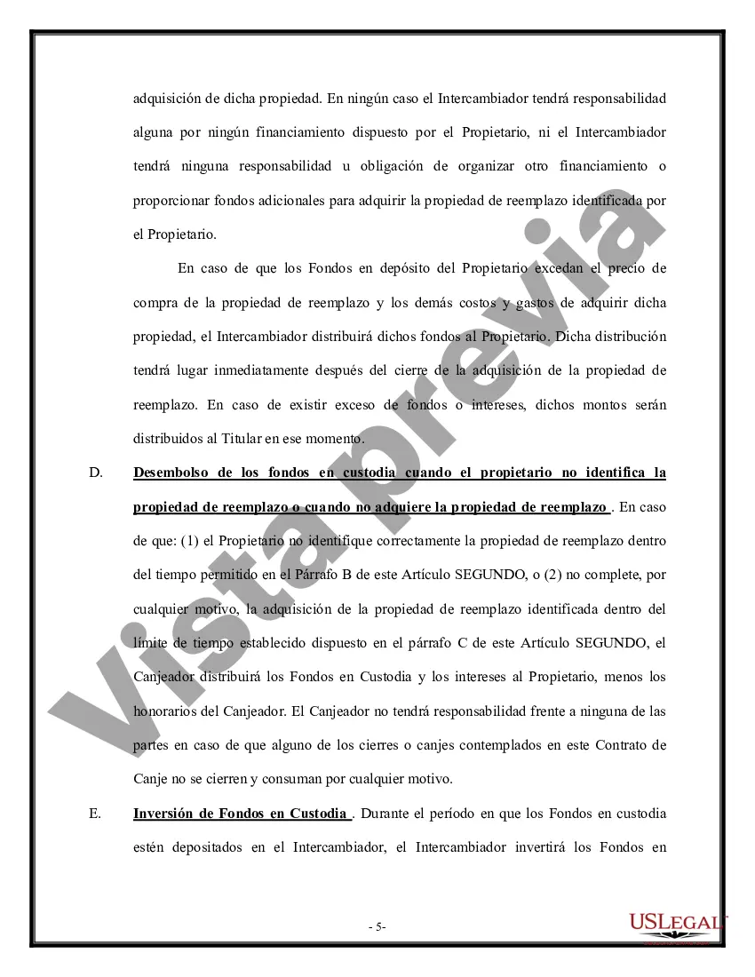 Preview Acuerdo de Intercambio Libre de Impuestos Sección 1031