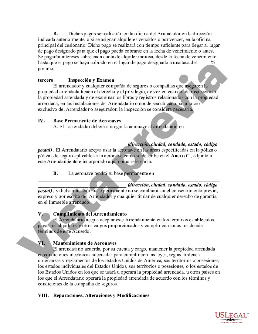 Preview Arrendamiento de Aeronaves por Plazos Sucesivos