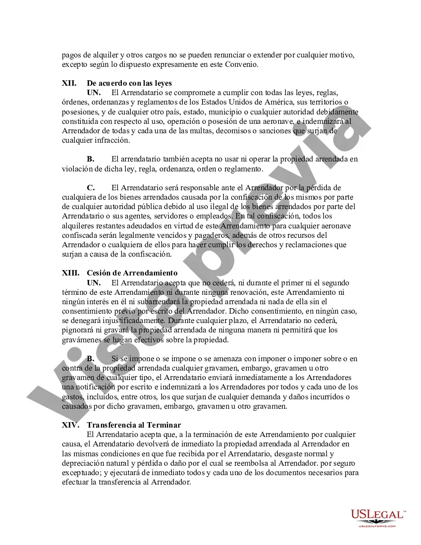 Preview Arrendamiento de Aeronaves por Plazos Sucesivos