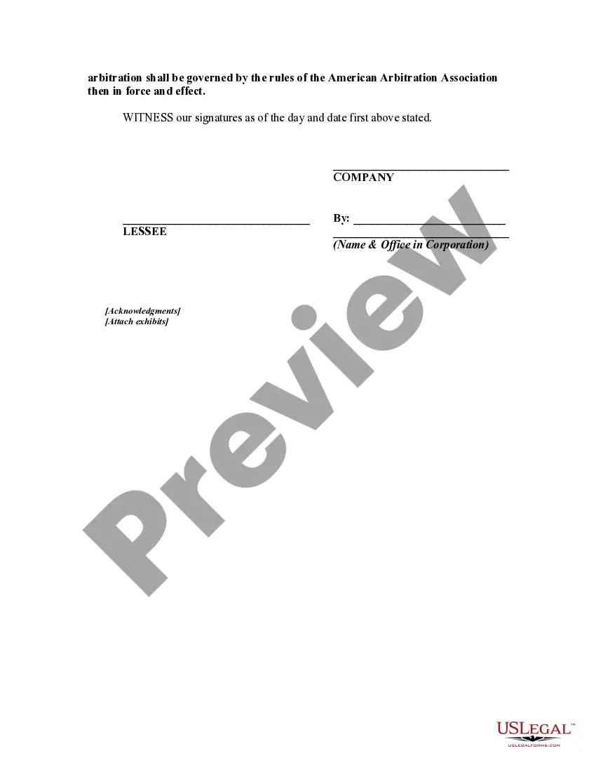 Preview Aircraft Lease for Successive Terms