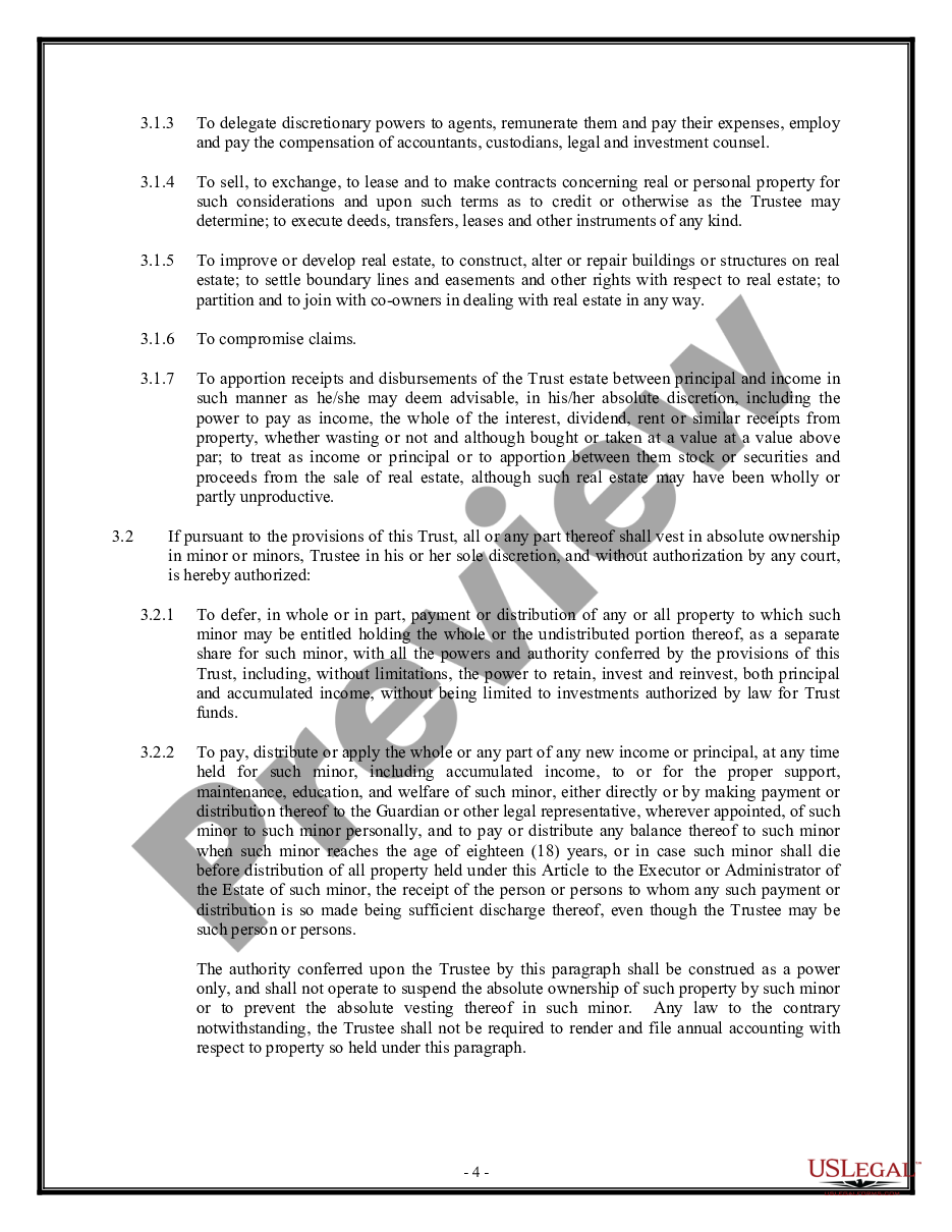 page 3 Trust Agreement - Family Special Needs preview