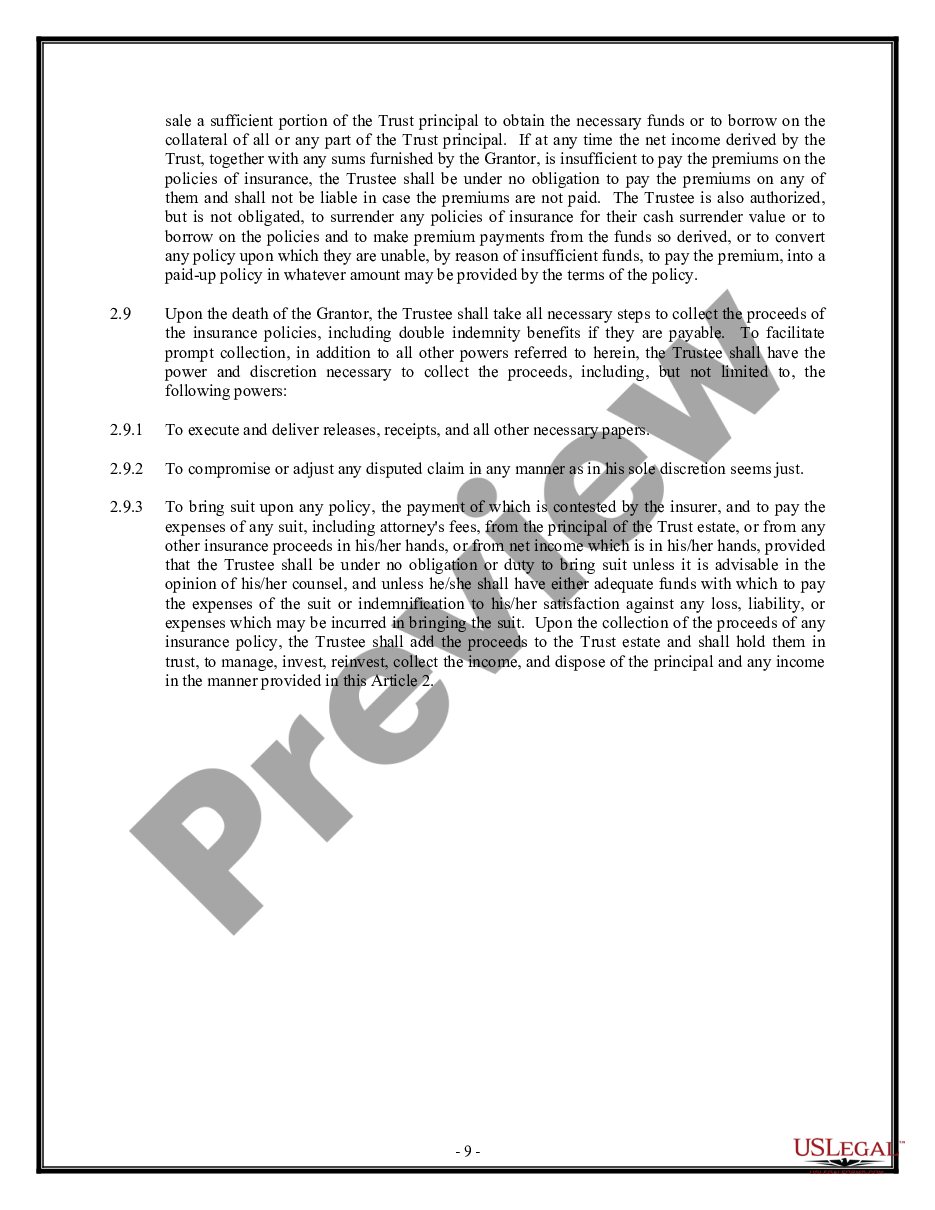 page 8 Trust Agreement - Family Special Needs preview