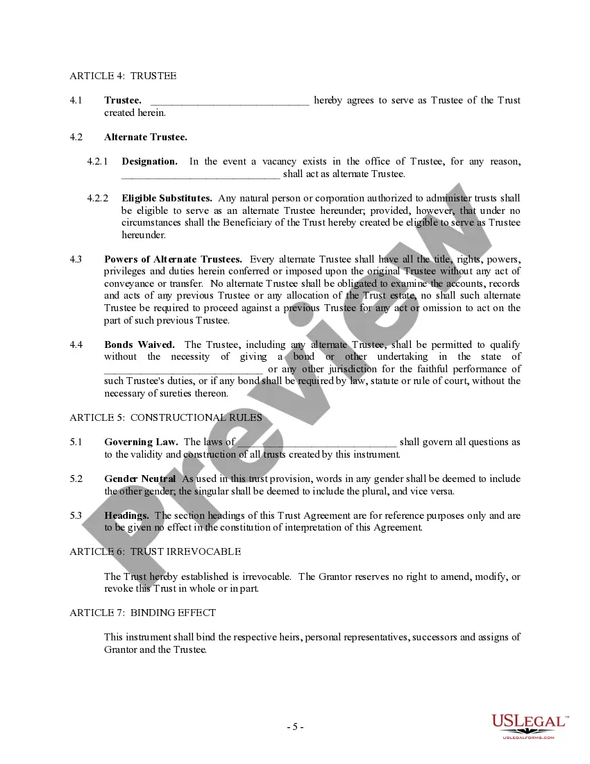 Get Trust Agreement - Family Special Needs Preview Trust Agreement - Family Special Needs