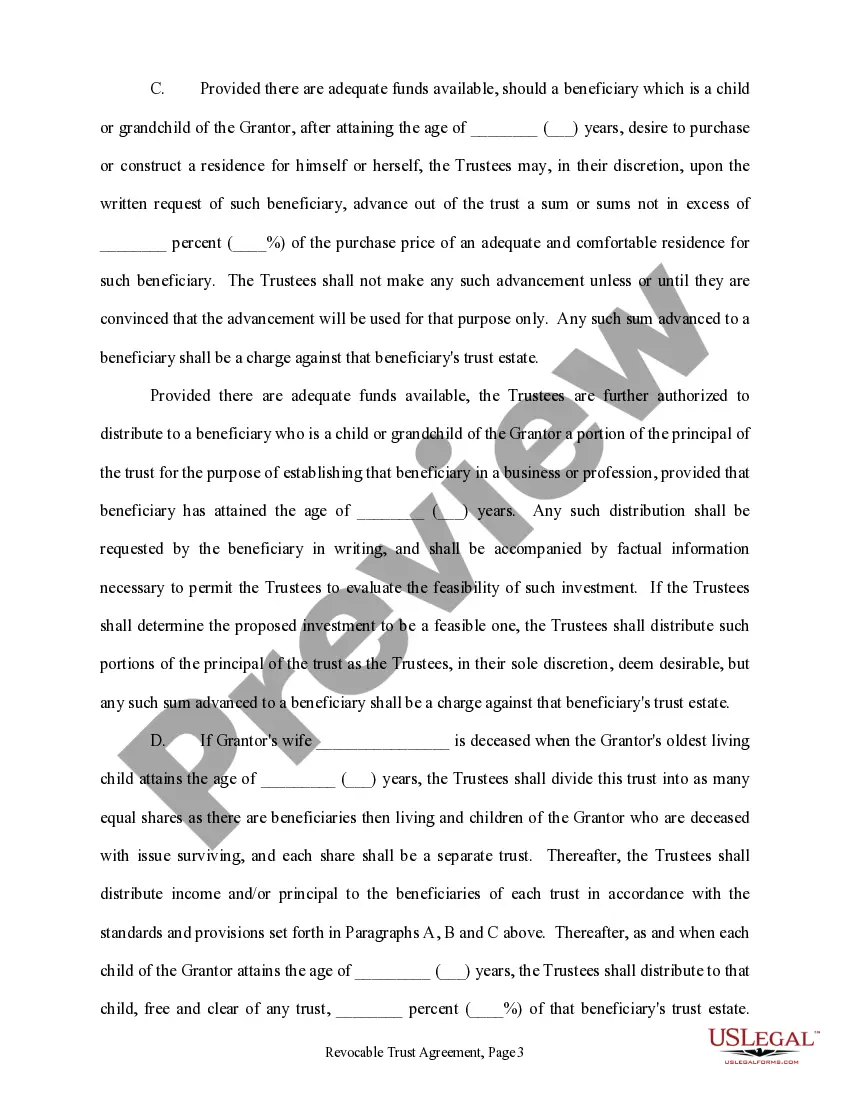 Get Trust Agreement - Revocable - Multiple Trustees and Beneficiaries Preview Trust Agreement - Revocable - Multiple Trustees and Beneficiaries