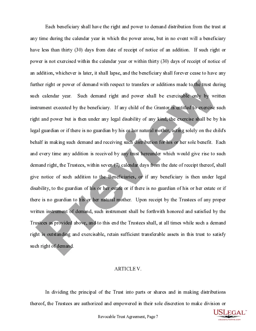 Get Trust Agreement - Revocable - Multiple Trustees and Beneficiaries Preview Trust Agreement - Revocable - Multiple Trustees and Beneficiaries