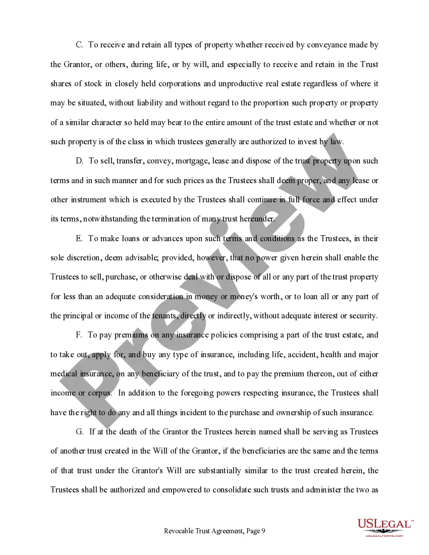 Get Trust Agreement - Revocable - Multiple Trustees and Beneficiaries Preview Trust Agreement - Revocable - Multiple Trustees and Beneficiaries