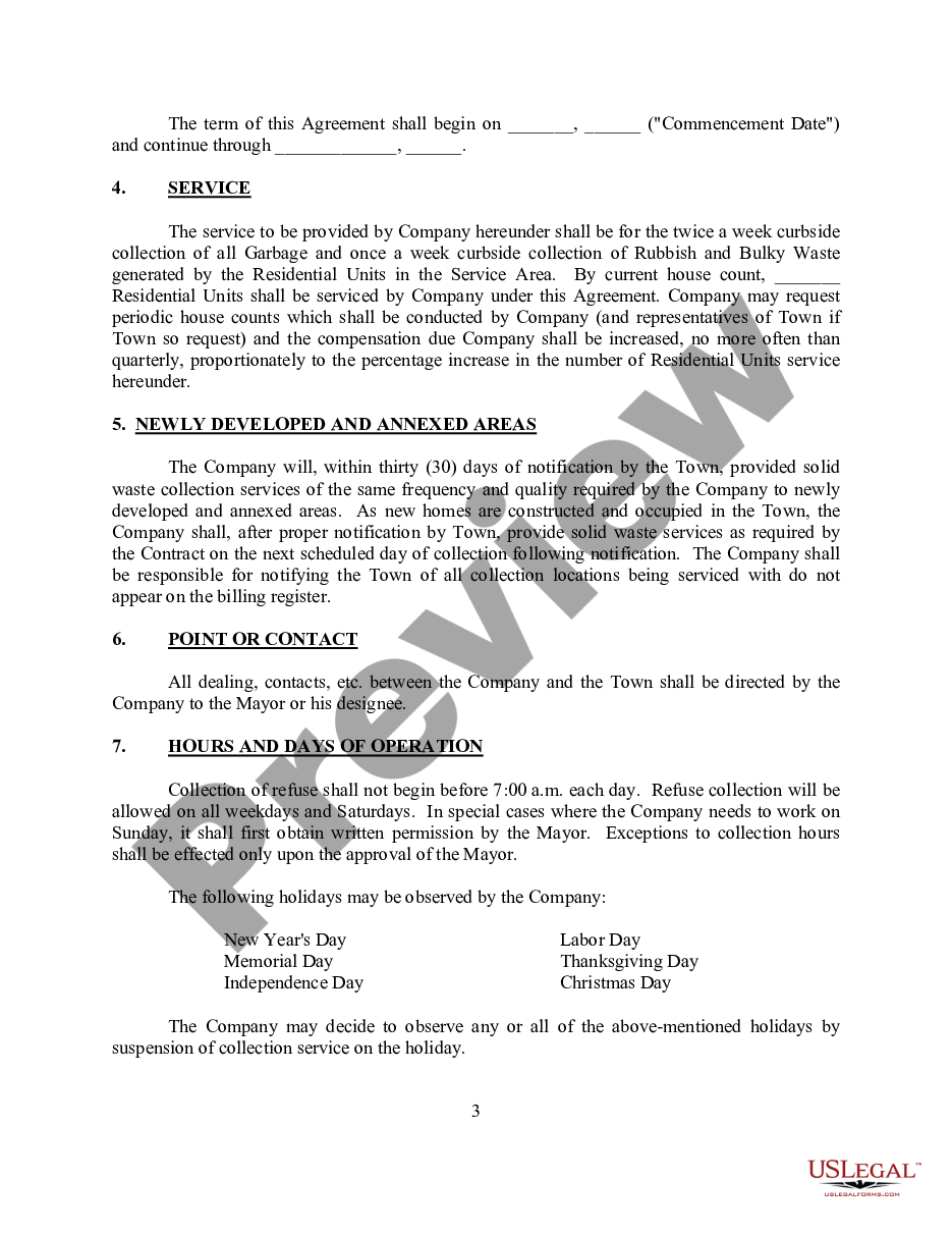 page 2 Waste Disposal Agreement for Municipality preview