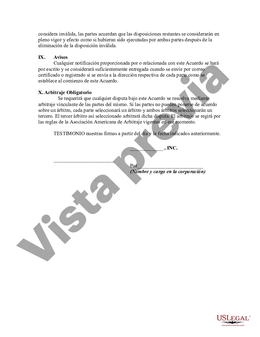Preview Acuerdo Laboral entre Ejecutivo de Ventas y Empresa