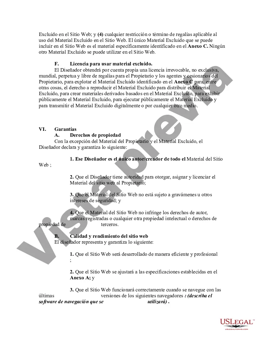 Preview Acuerdo para el Diseño de un Sitio Web