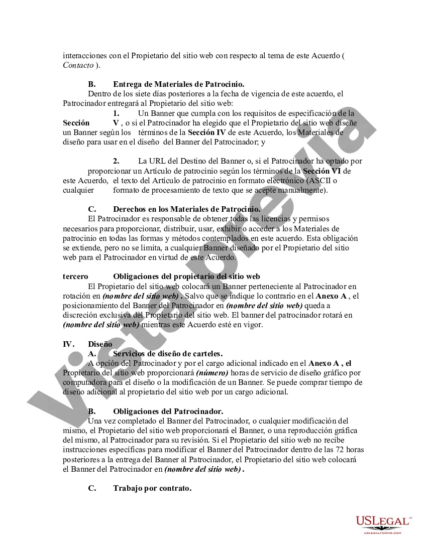 Preview Acuerdo de patrocinio del sitio web