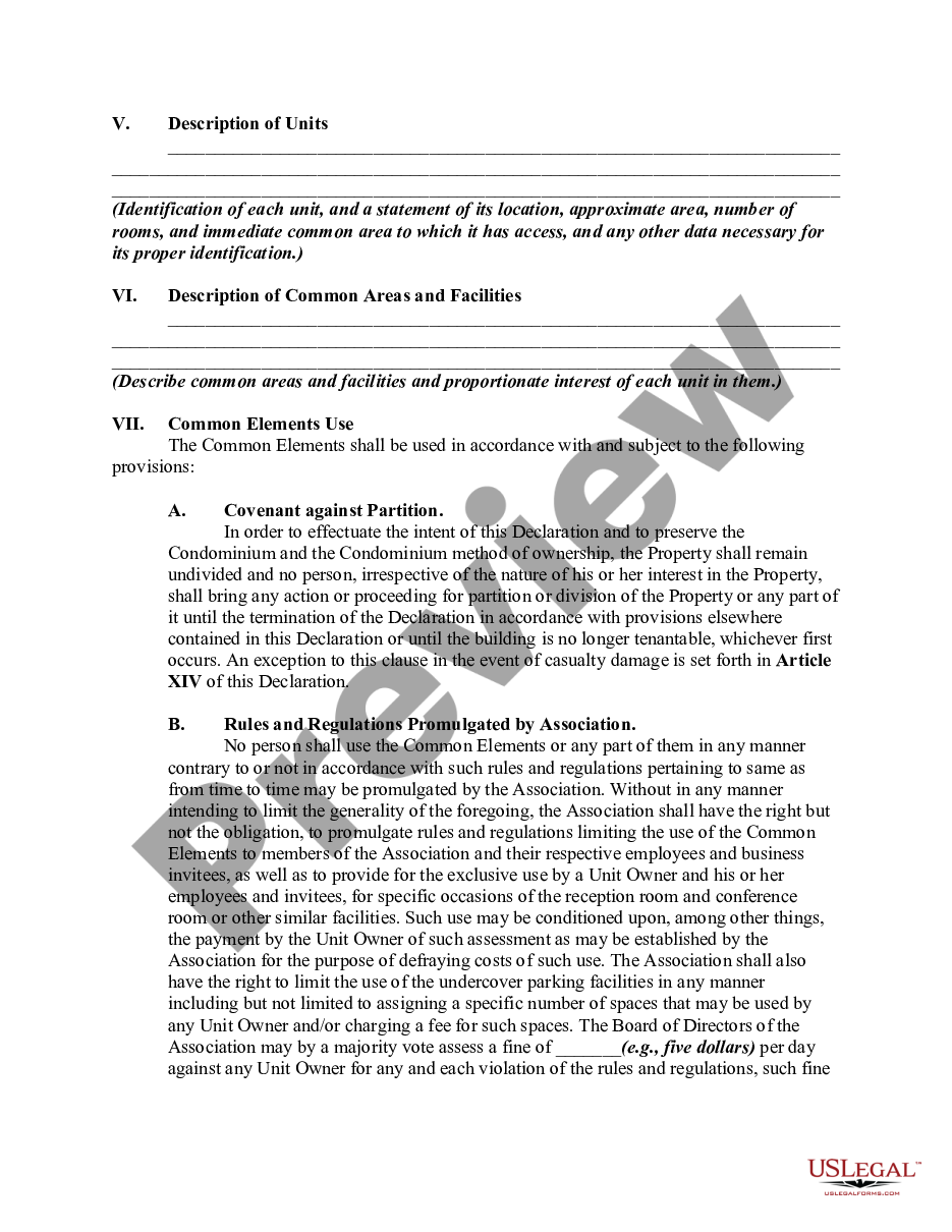 page 3 Master Deed Declaration of Condominium preview