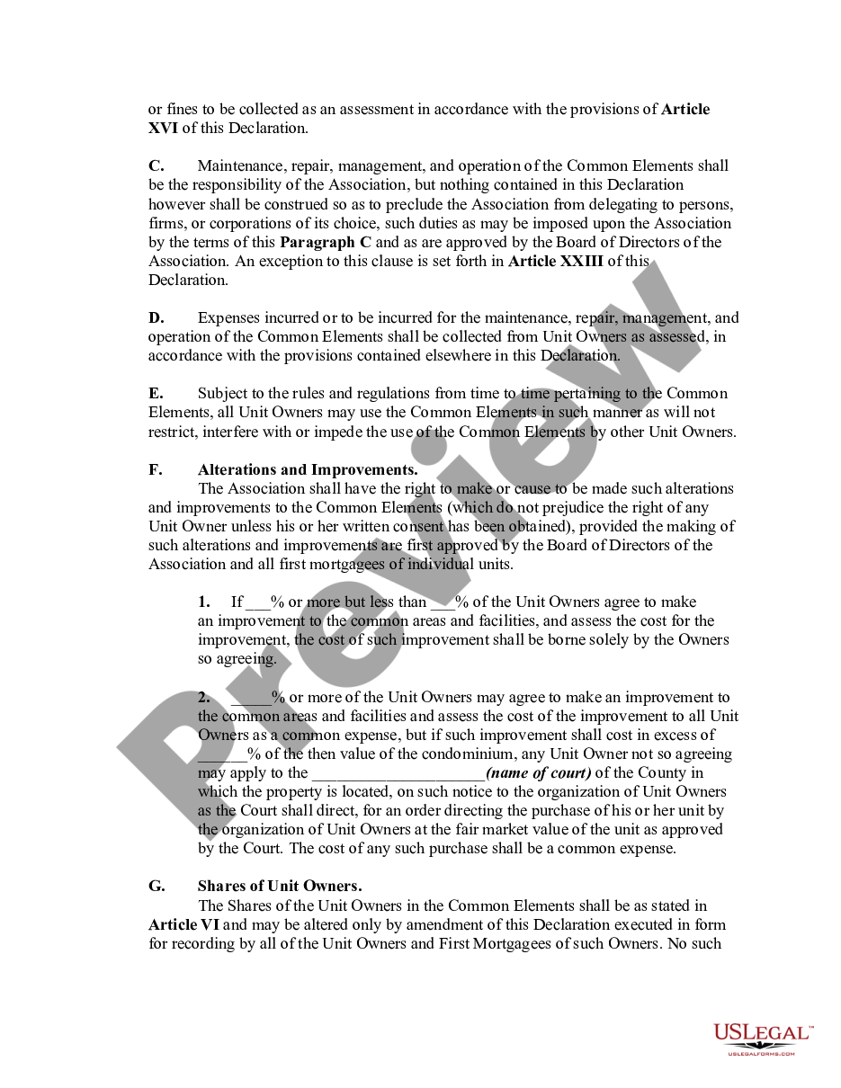 page 4 Master Deed Declaration of Condominium preview