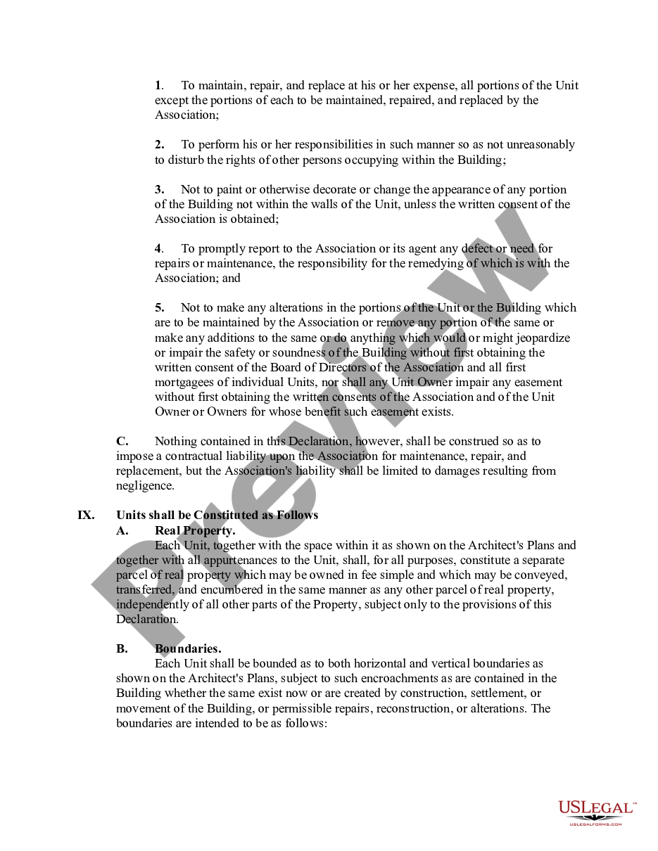 page 6 Master Deed Declaration of Condominium preview