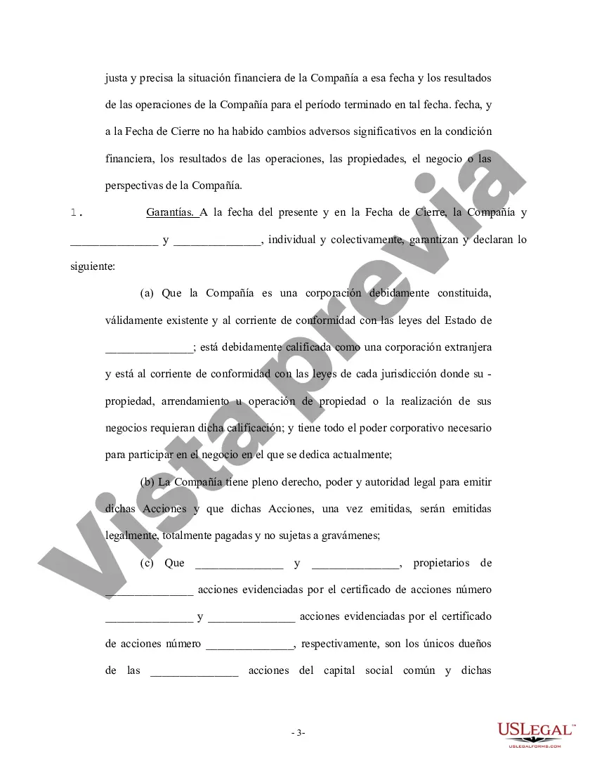Preview Acuerdo de accionista y corporación para emitir acciones adicionales a un tercero para obtener capital