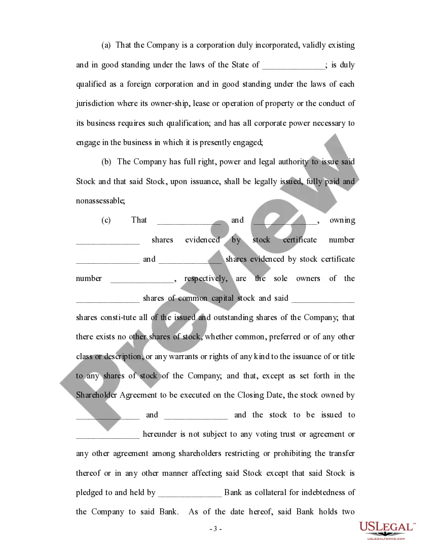 Get Shareholder and Corporation agreement to issue additional stock to a third party to raise capital Preview Shareholder and Corporation agreement to issue additional stock to a third party to raise capital