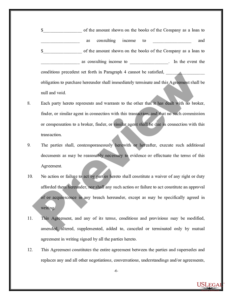 page 5 Stock Sale and Purchase Agreement - Sale of Corporation and all stock to Purchaser preview