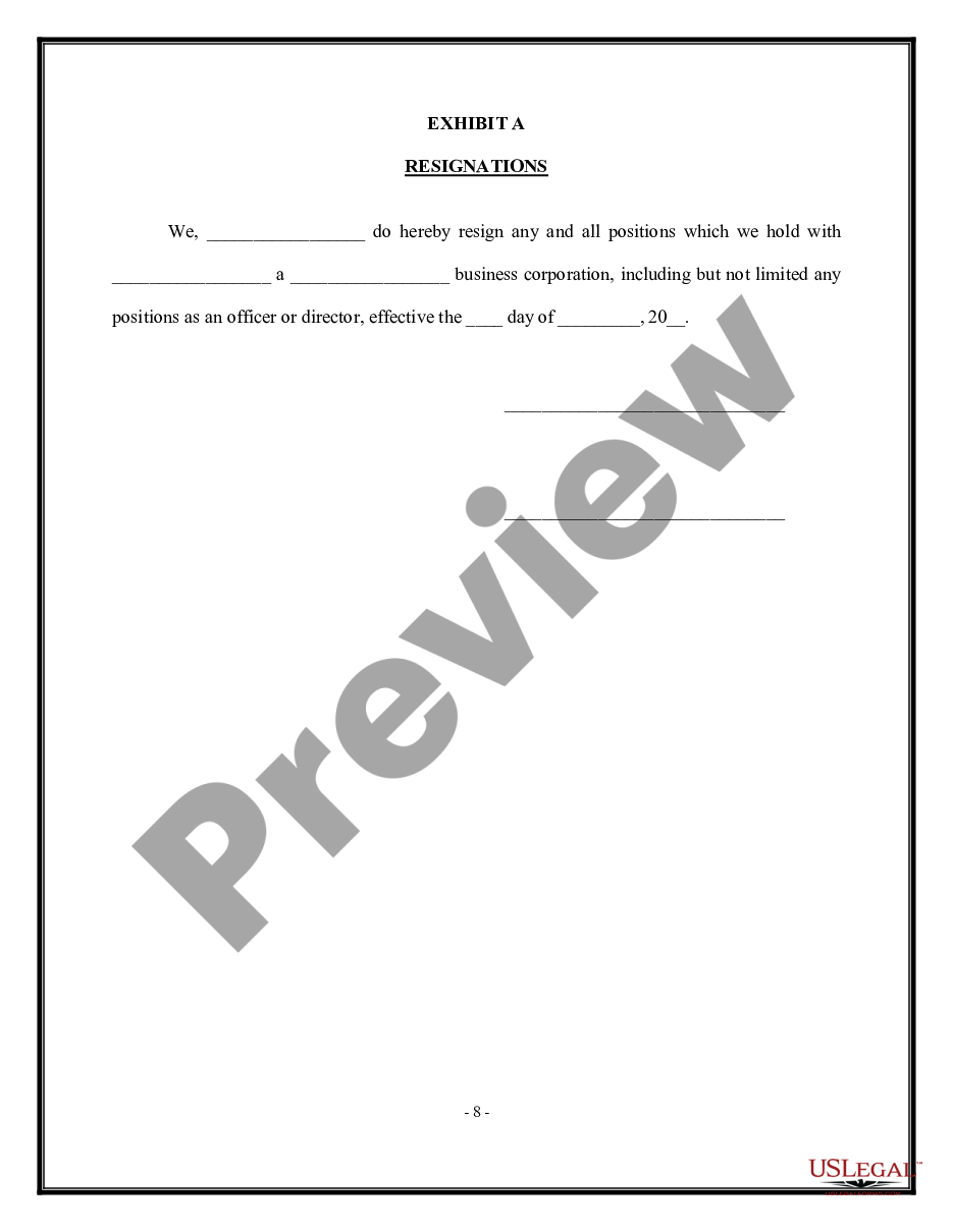 page 7 Stock Sale and Purchase Agreement - Sale of Corporation and all stock to Purchaser preview