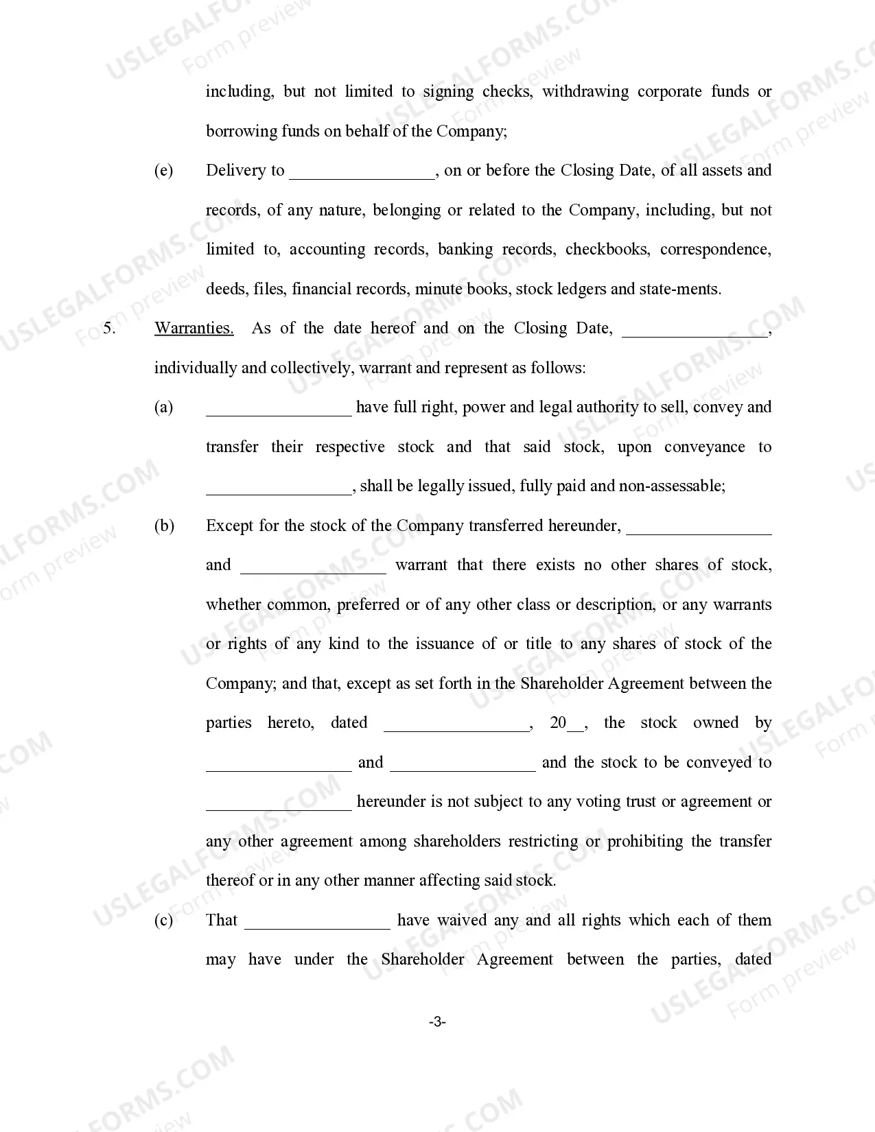 Preview Stock Sale and Purchase Agreement - Sale of Corporation and all stock to Purchaser