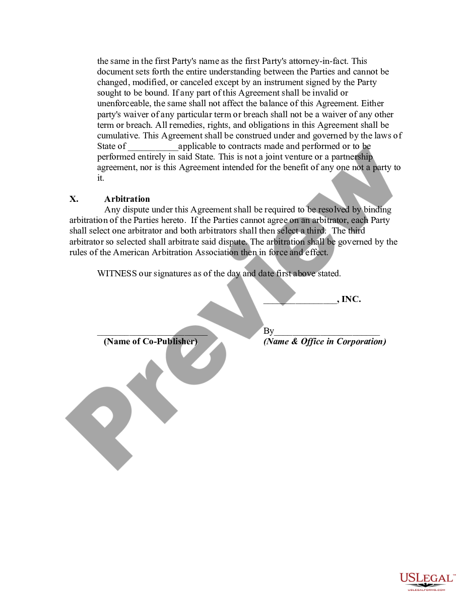 page 4 Agreement to Co-Publish Musical Compositions preview