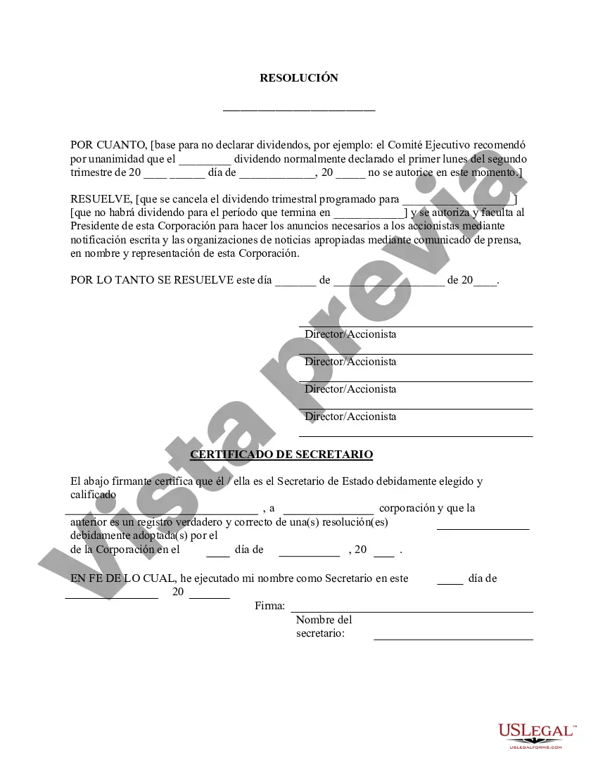 Preview Declarar Ninguno - Formulario de Resolución - Resoluciones Corporativas