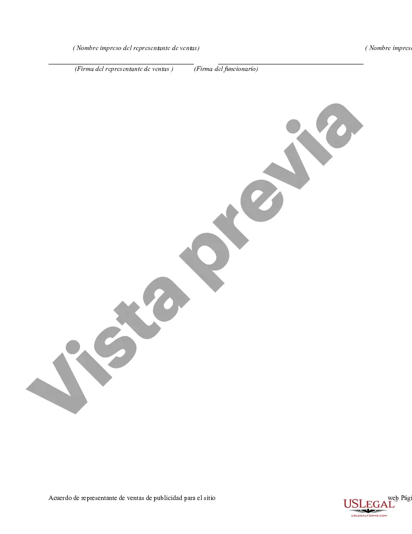 Preview Acuerdo de representante de ventas de publicidad para el sitio web