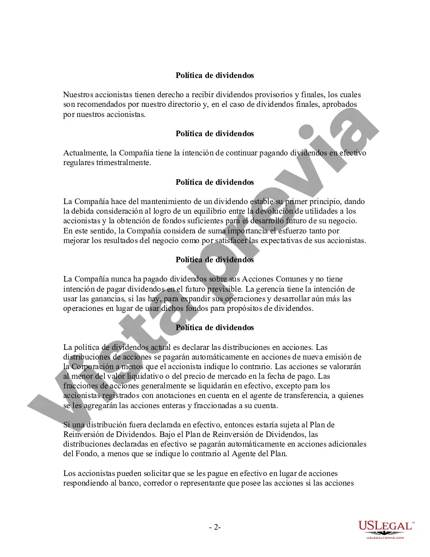 Preview Política de Dividendos - Formulario de Resoluciones - Resoluciones Corporativas