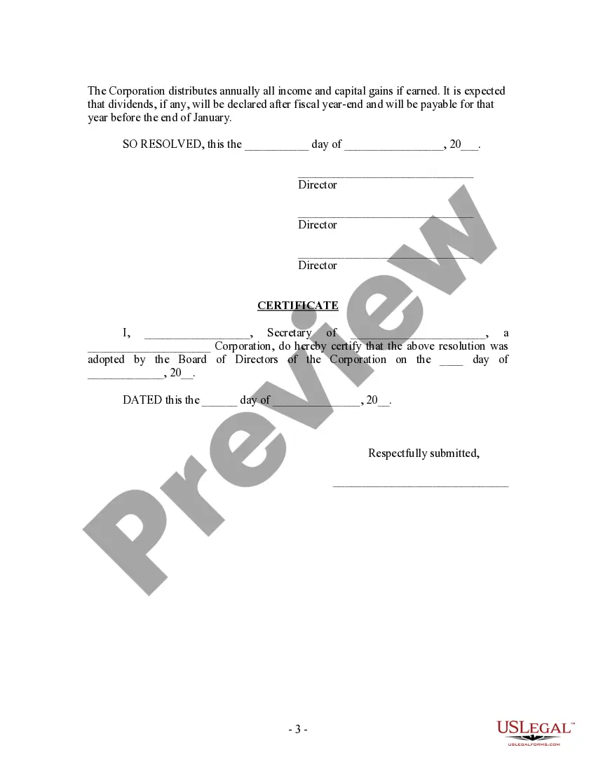 Get Dividend Policy - Resolution Form - Corporate Resolutions Preview Dividend Policy - Resolution Form - Corporate Resolutions