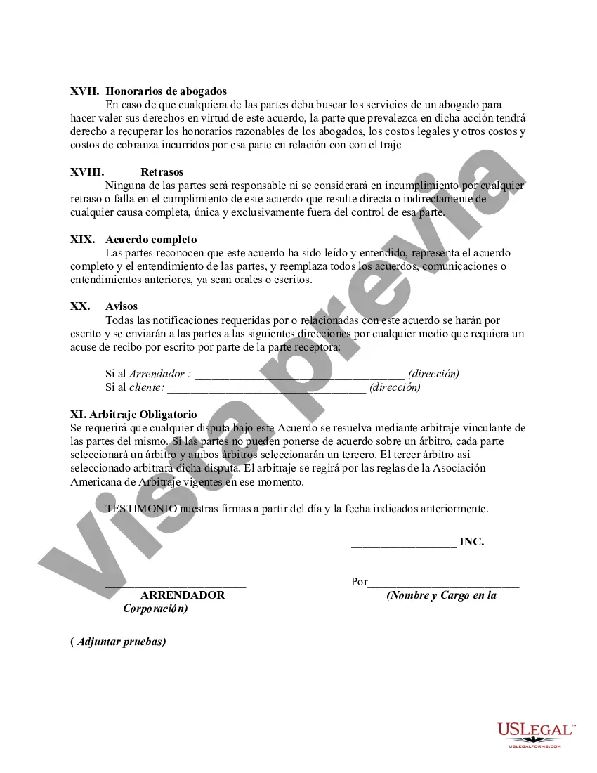 Preview Arrendamiento de software de computadora con acuerdo de licencia