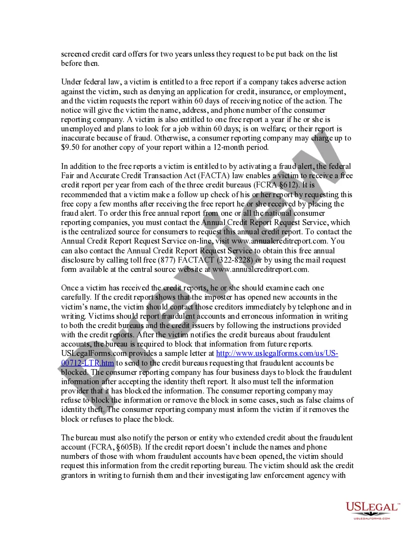 Preview Guide for Protecting Minors from Identity Theft