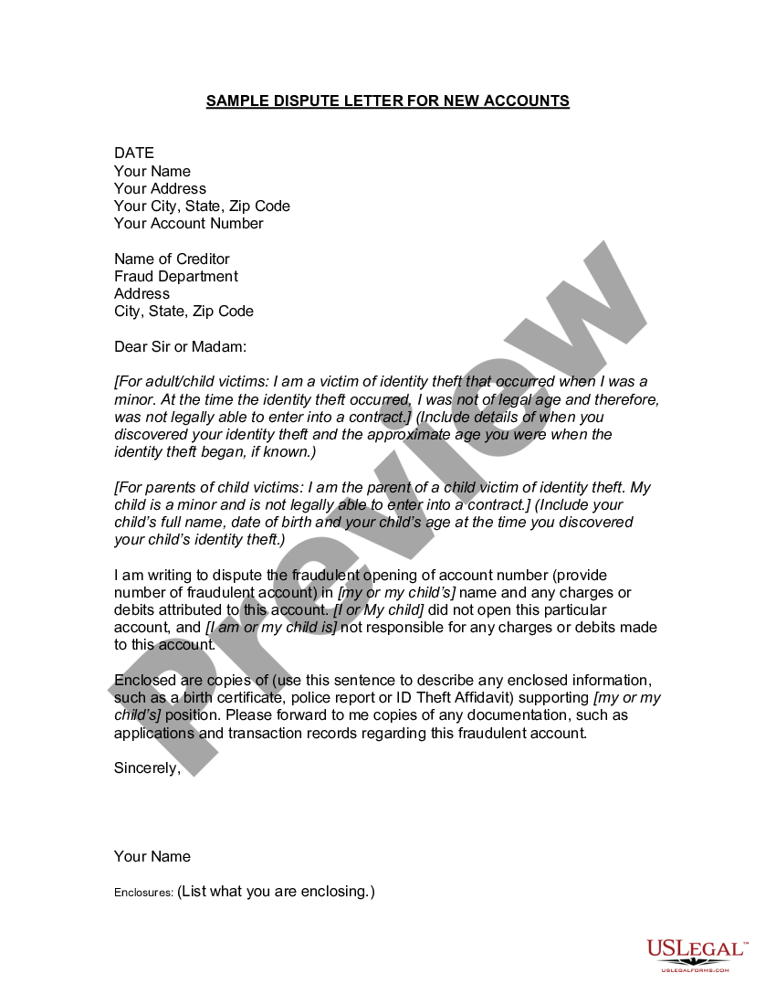 Harris Texas Letter to Creditors Notifying Them of Identity Theft of ...