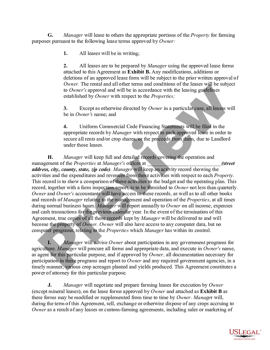 page 2 Agreement to Manage Farm preview