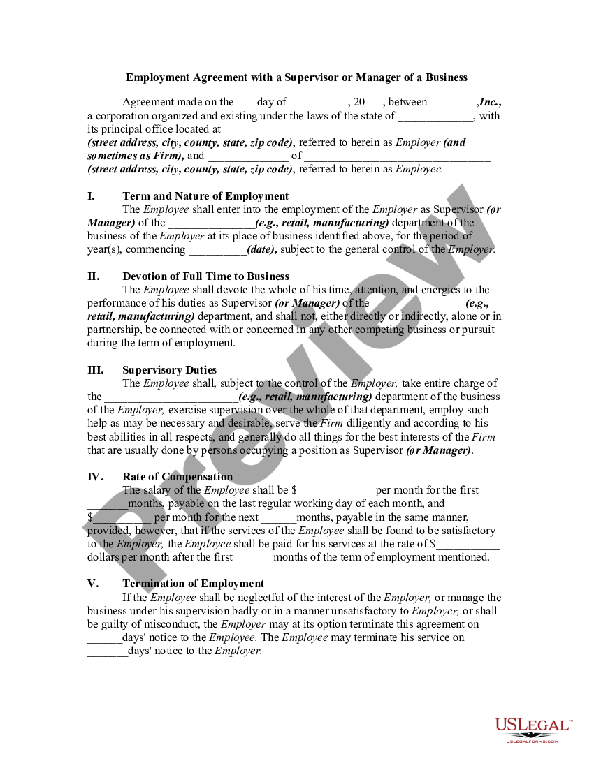 district-of-columbia-employment-agreement-with-a-supervisor-or-manager