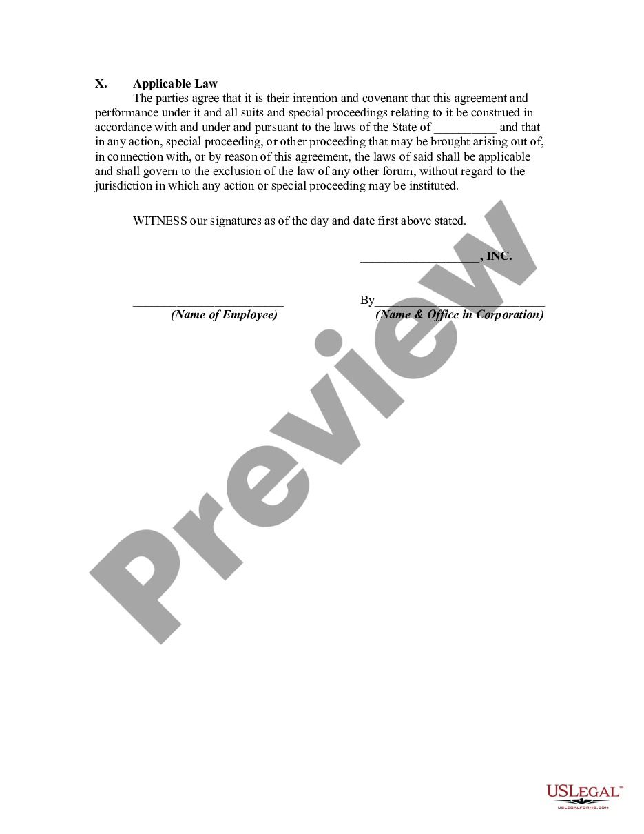 page 2 Employment Agreement with a Supervisor or Manager of a Business preview