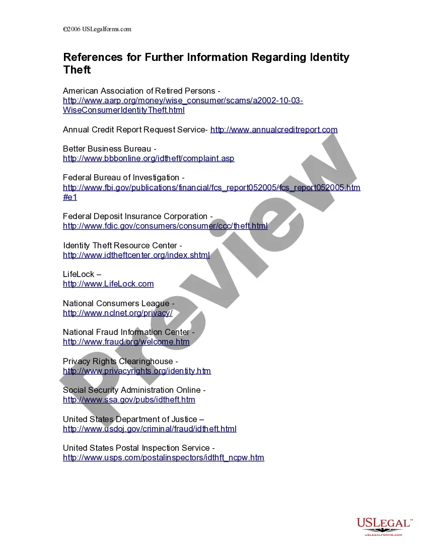 Get Identity Theft Checklist for Minors Preview Identity Theft Checklist for Minors