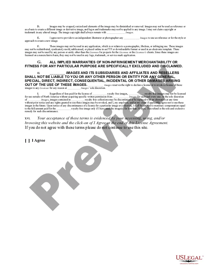 Get End User License Agreement for Royalty Free Images Preview End User License Agreement for Royalty Free Images