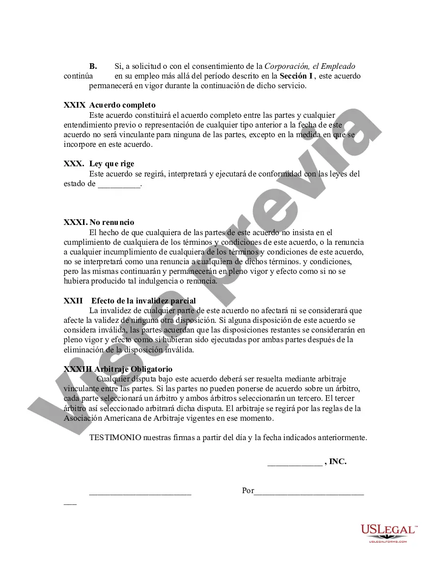 Preview Contrato con Empleado para Trabajar en un País Extranjero