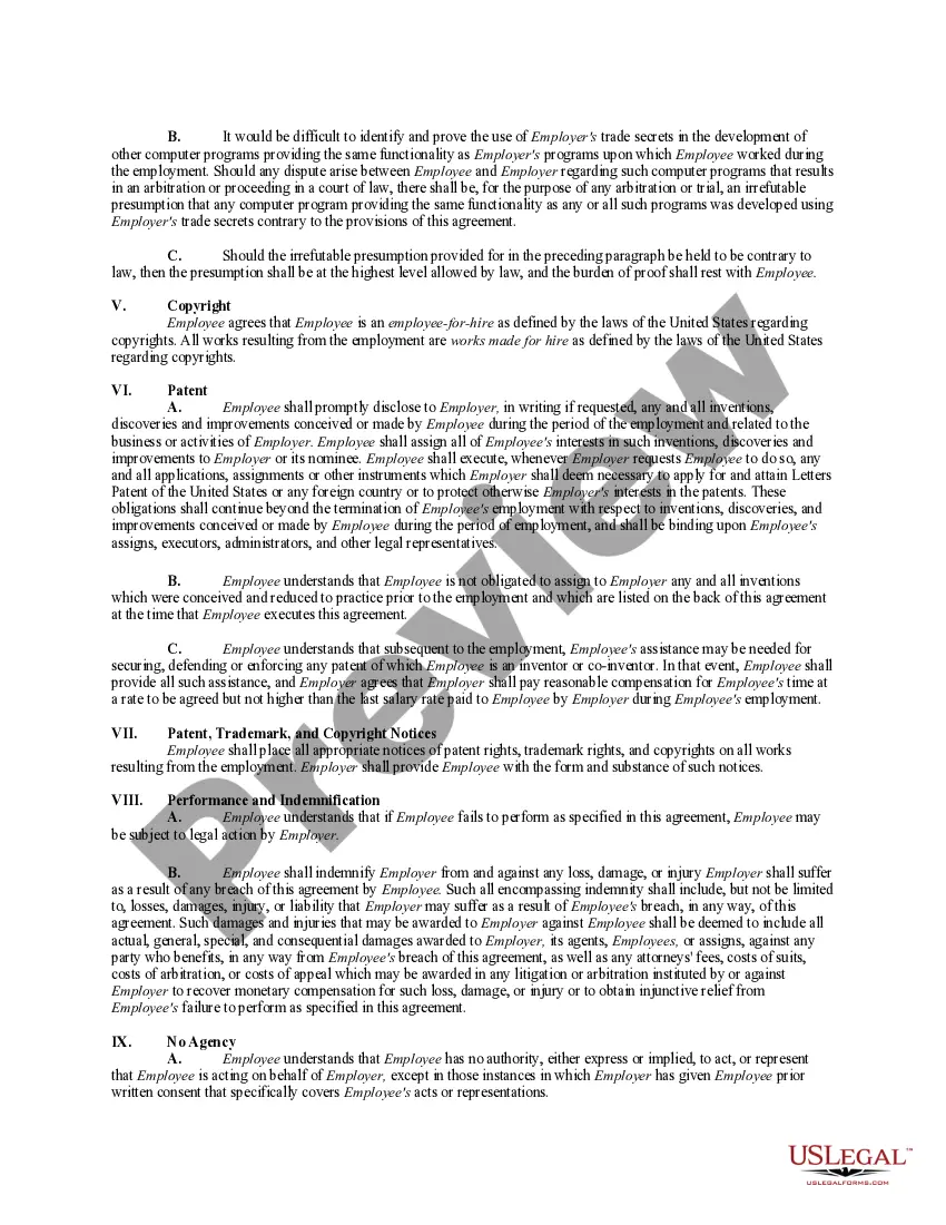Get Employment Contract Between an Employee and an Employer in the Technology Business Preview Employment Contract Between an Employee and an Employer in the Technology Business
