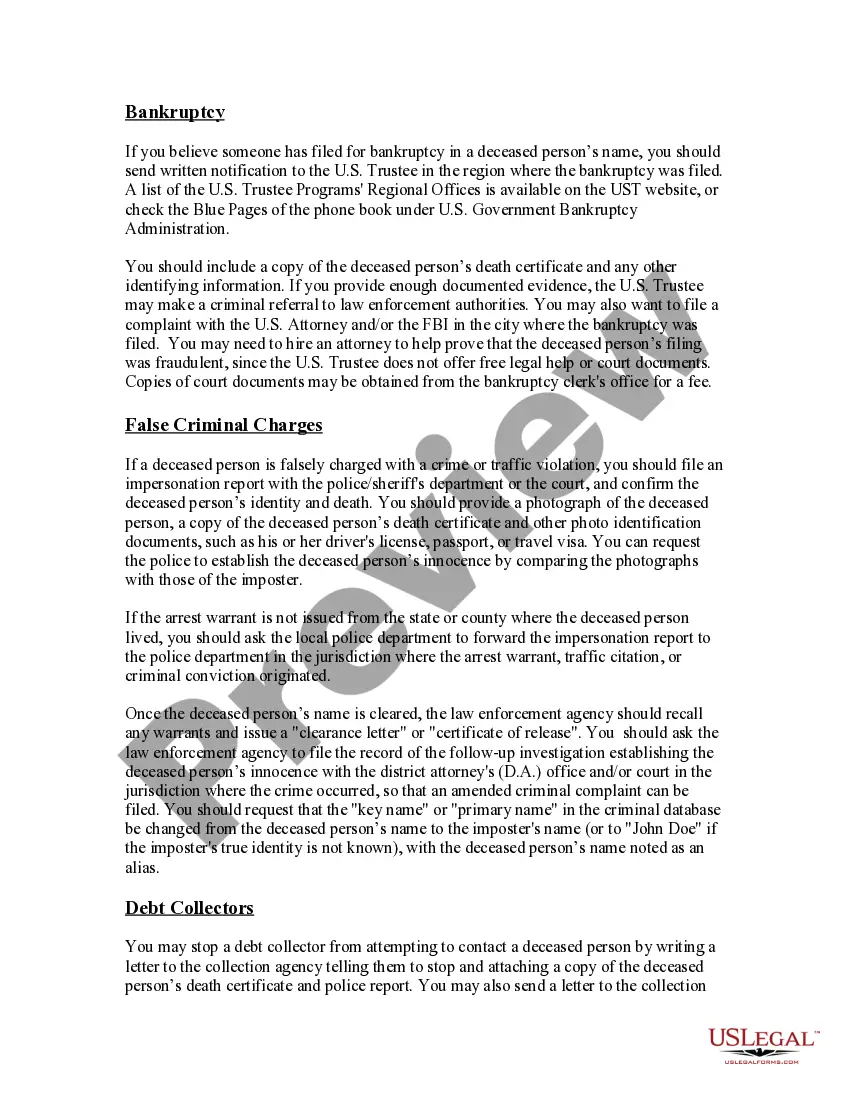 Get Guide for Protecting Deceased Persons from Identity Theft Preview Guide for Protecting Deceased Persons from Identity Theft