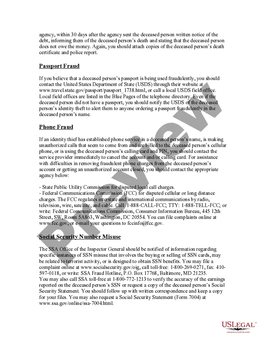 Get Guide for Protecting Deceased Persons from Identity Theft Preview Guide for Protecting Deceased Persons from Identity Theft