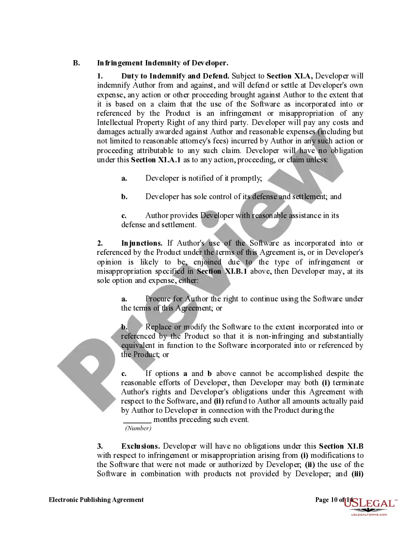 Preview Electronic Publishing Agreement