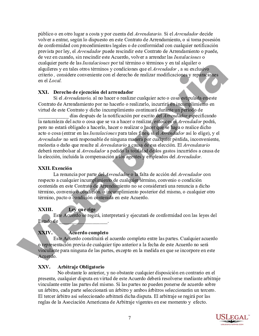 Preview Arrendamiento de Terreno para Terreno sobre el cual se Construye Cabaña como Estructura No Permanente - Alquiler de Bienes Raíces