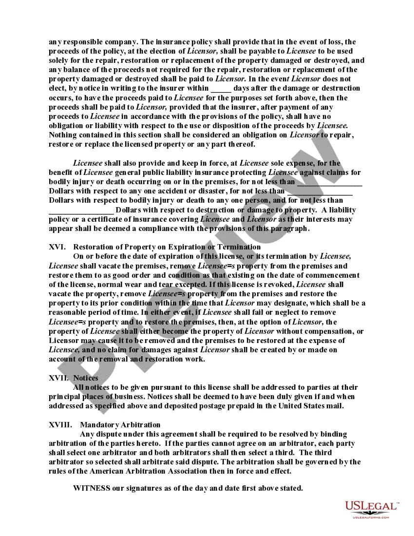 Preview License Agreement Between City and Nonprofit Corporation to use Real Property for Baseball Fields and General Recreation for Young People and Families