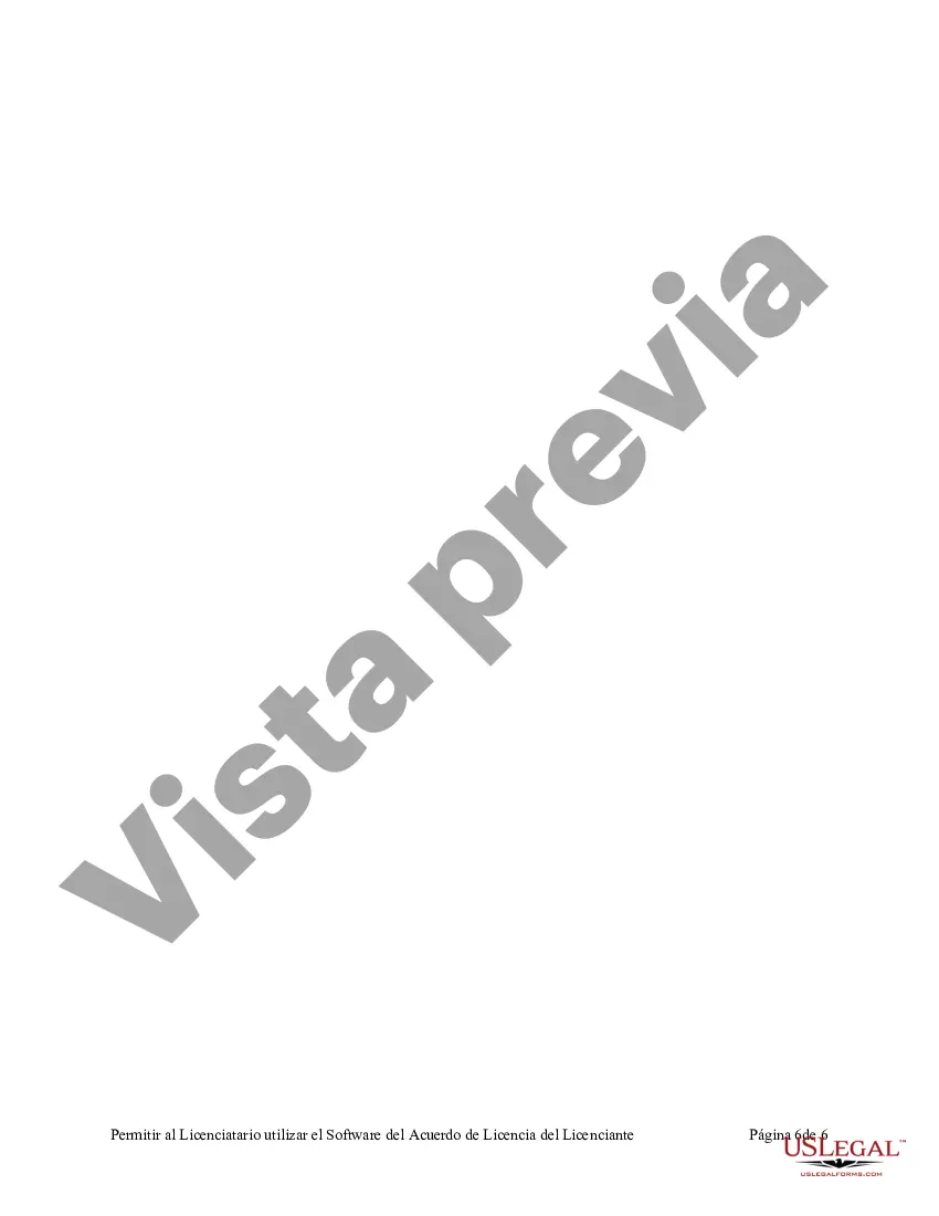 Preview Permitir al licenciatario utilizar el software del licenciante Acuerdo de licencia entre el licenciante y el licenciatario
