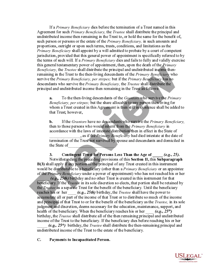 Get Trust Agreement for Minors Qualifying for Annual Gift Tax Exclusion - Multiple Trusts for Children Preview Trust Agreement for Minors Qualifying for Annual Gift Tax Exclusion - Multiple Trusts for Children