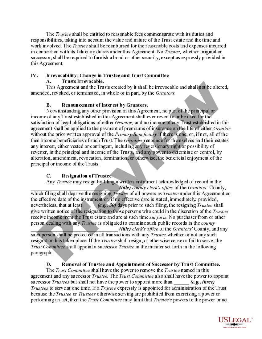 Get Trust Agreement for Minors Qualifying for Annual Gift Tax Exclusion - Multiple Trusts for Children Preview Trust Agreement for Minors Qualifying for Annual Gift Tax Exclusion - Multiple Trusts for Children
