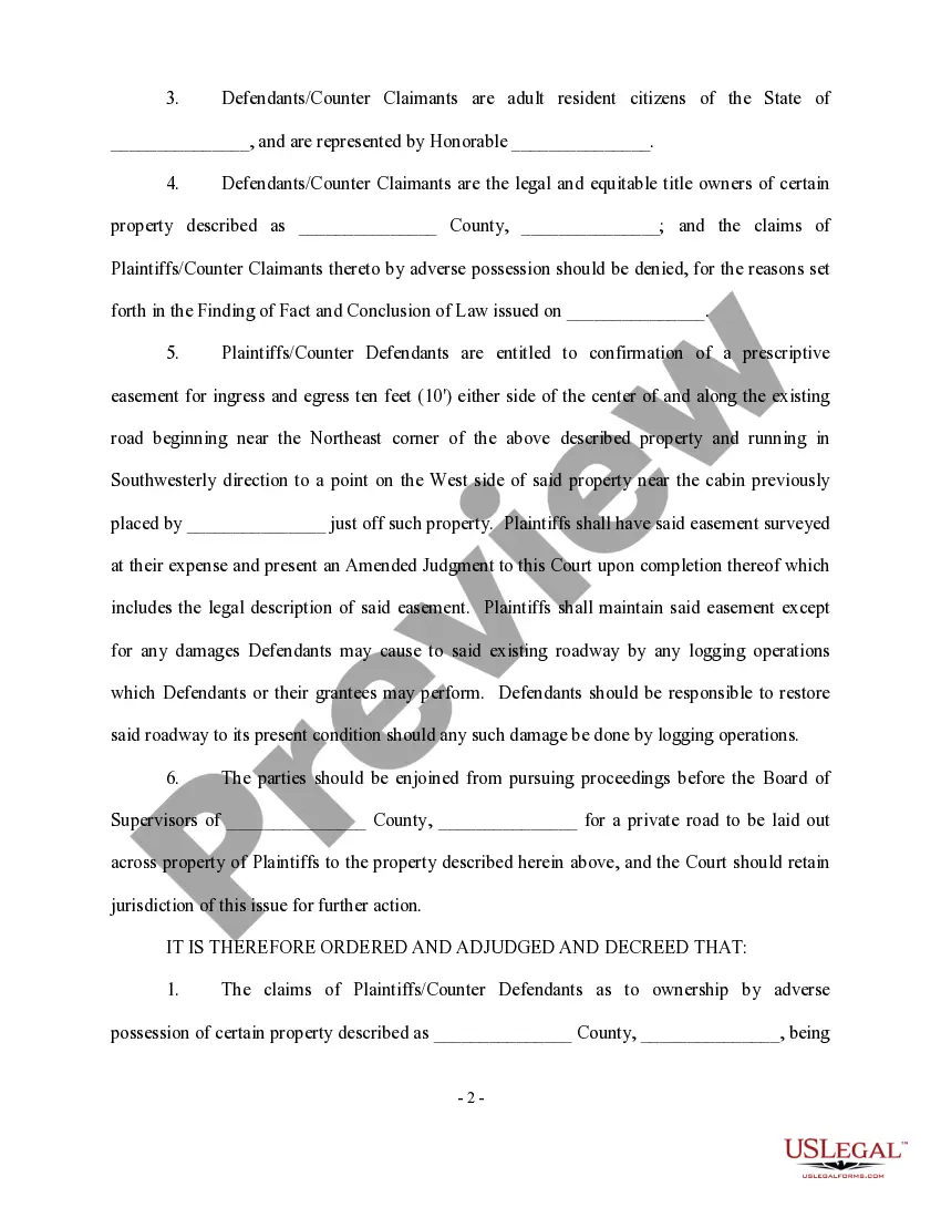 Get Judgment regarding Boundary Line Dispute Preview Judgment regarding Boundary Line Dispute