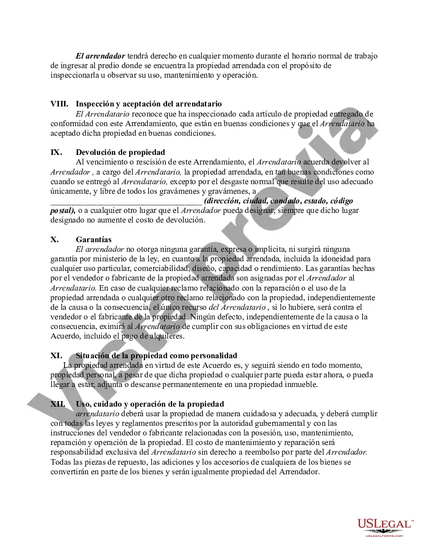 Preview Arrendamiento de bienes muebles